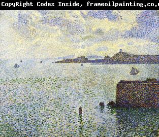 Theo Van Rysselberghe Sailboats and Estuary
